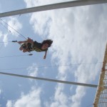 Reid Pipp on flying trapeze