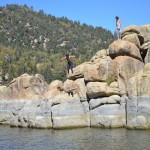 Reid Pipp jumping at China Camp at Big Bear Lake